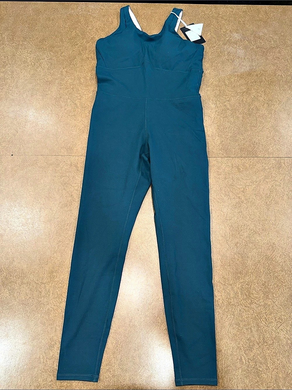 NWT • LOVESOFT Teal Athletic Jumpsuit • Shoulder Accents • Padded • Fitted